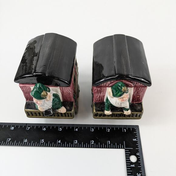 Omnibus Santa Clause Train Sugar Creamer Set Fitz & Floyd 1993 Christmas Vintage - Picture 15 of 16